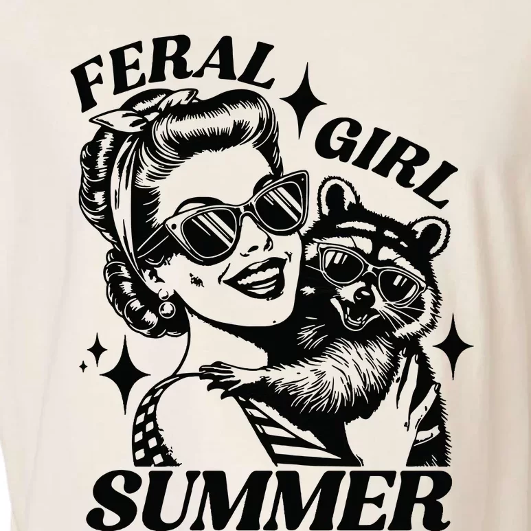 Feral Girl Summer Funny Feral Girl Summer Garment-Dyed Women's Muscle Tee