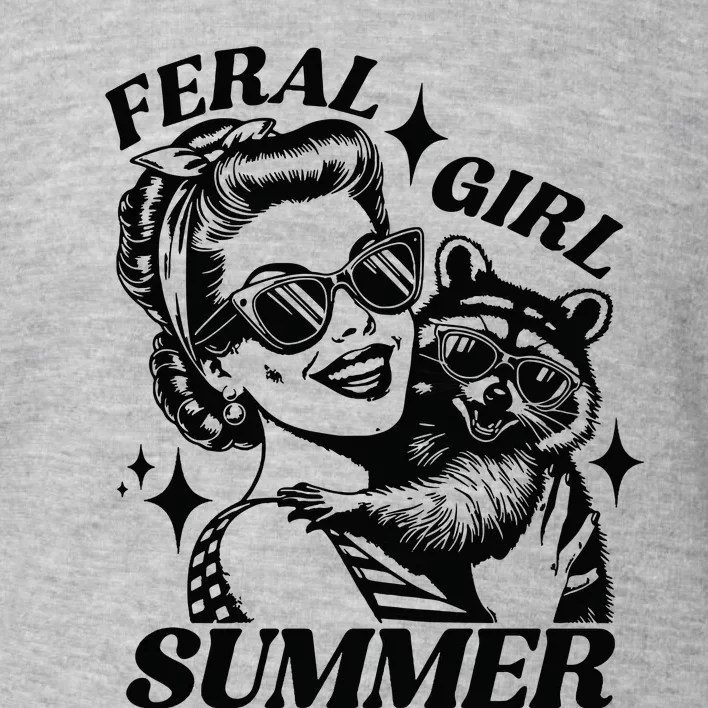 Feral Girl Summer Funny Feral Girl Summer Toddler Sweatshirt