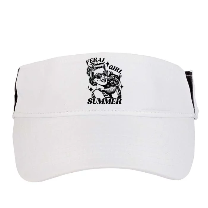 Feral Girl Summer Funny Feral Girl Summer Adult Drive Performance Visor