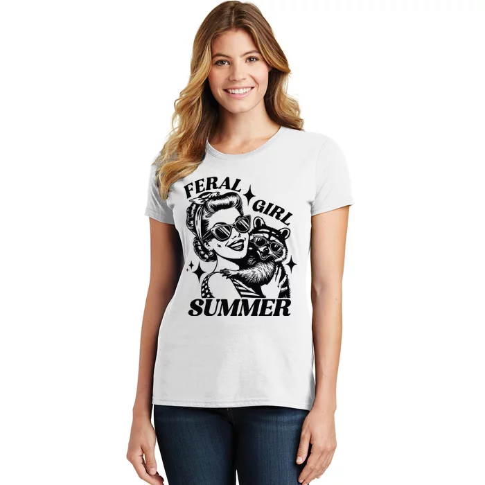 Feral Girl Summer Funny Feral Girl Summer Women's T-Shirt