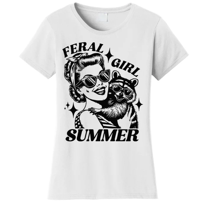 Feral Girl Summer Funny Feral Girl Summer Women's T-Shirt