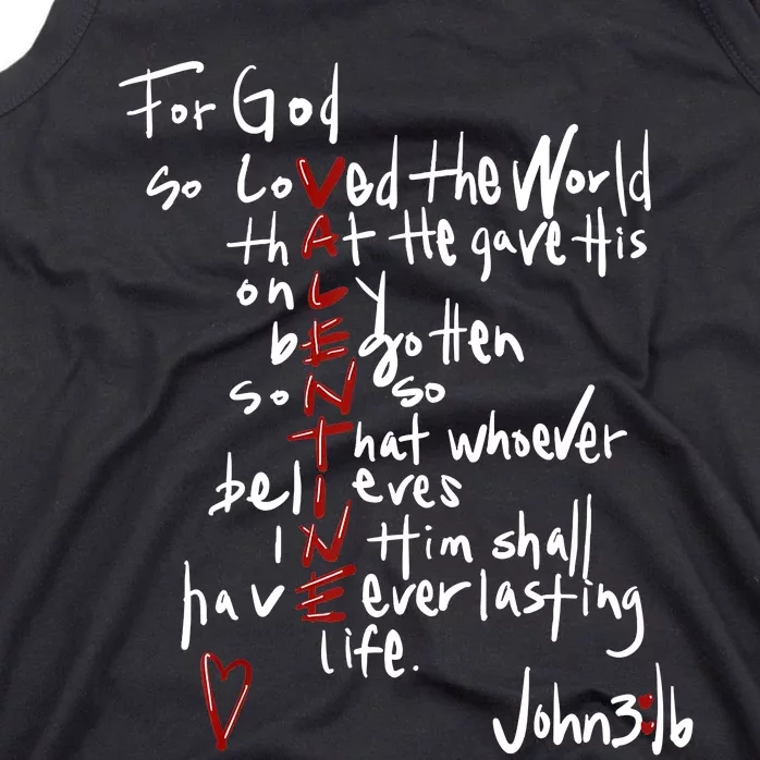 For God So Loved The World Jesus Is My Valentine Tank Top