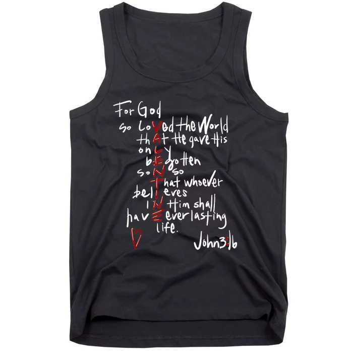 For God So Loved The World Jesus Is My Valentine Tank Top