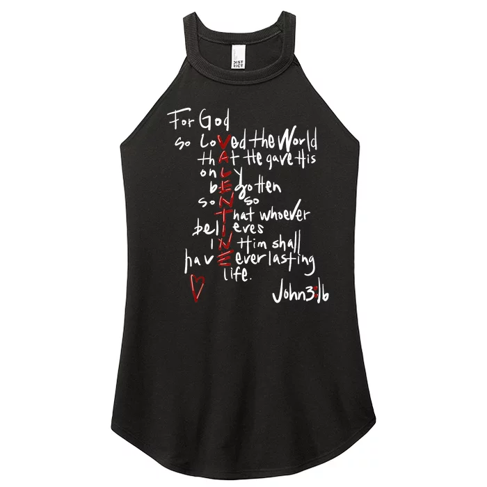 For God So Loved The World Jesus Is My Valentine Women’s Perfect Tri Rocker Tank