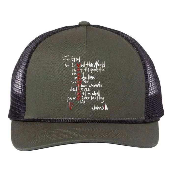 For God So Loved The World Jesus Is My Valentine Retro Rope Trucker Hat Cap