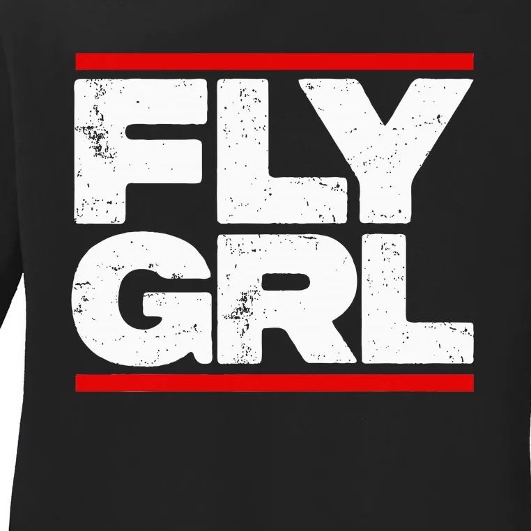 Fly Grl Survival Of The Thickest Mavis Beamont Ladies Long Sleeve Shirt