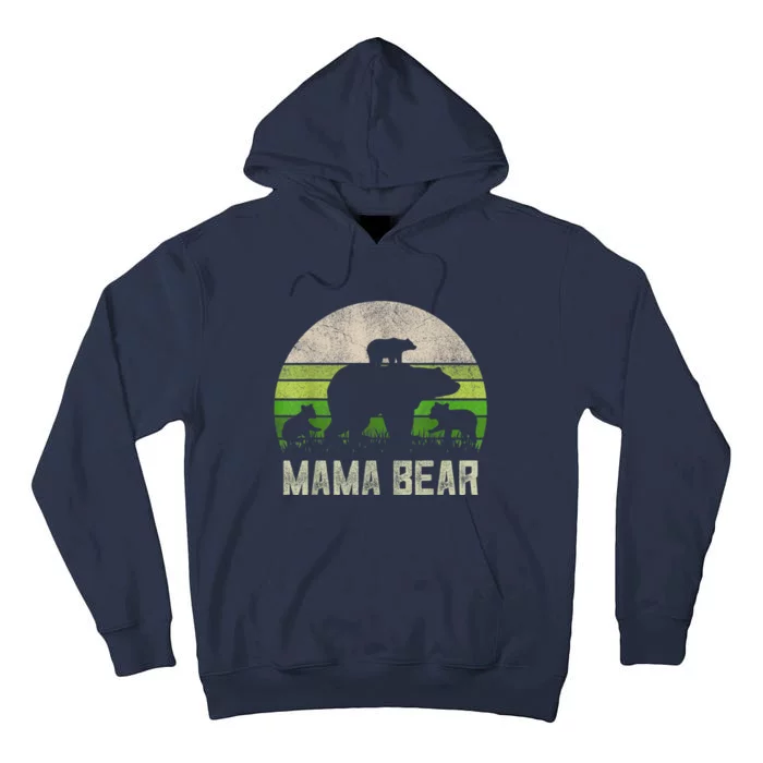 Funny Grandma Shirts From Grandkid, 3 Cubs Mama Bear Vintage Tall Hoodie