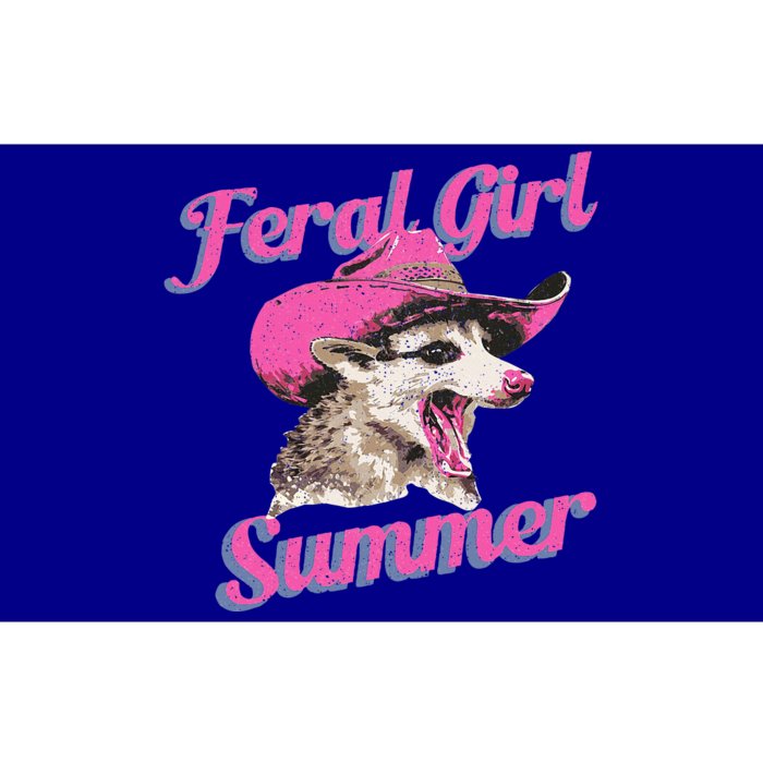 Feral Girl Summer Retro Possum Bumper Sticker