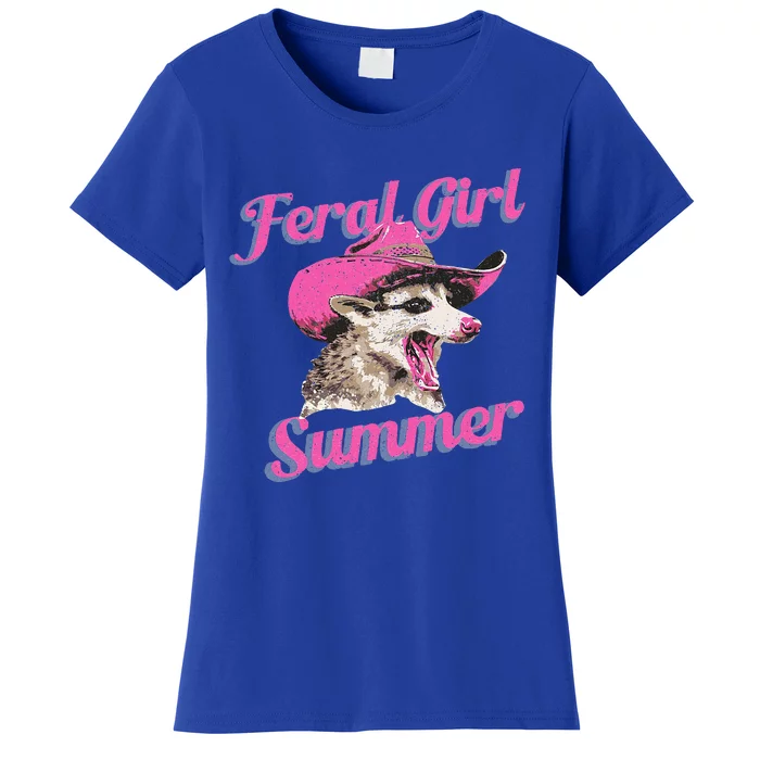 Feral Girl Summer Retro Possum Women's T-Shirt