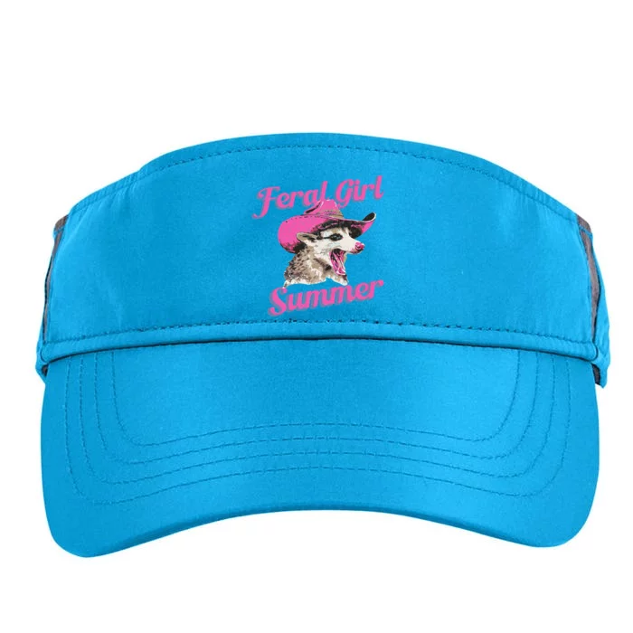 Feral Girl Summer Retro Possum Adult Drive Performance Visor