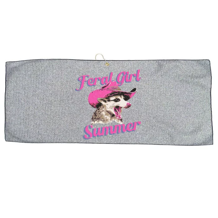 Feral Girl Summer Retro Possum Large Microfiber Waffle Golf Towel