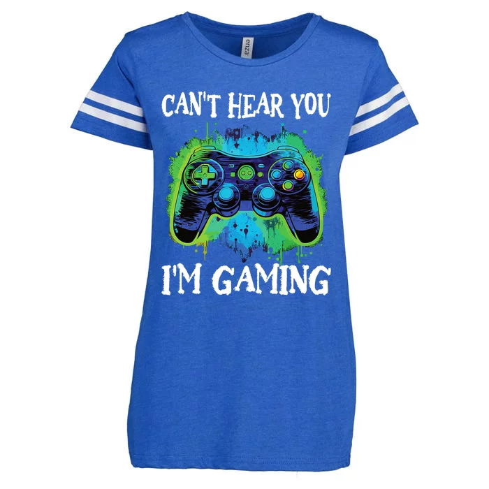 Funny Gamer Saying CanT Hear You IM Gaming Boy Teens Enza Ladies Jersey Football T-Shirt