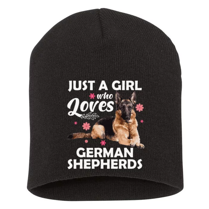 Funny German Shepherd Art Dog Lovers Short Acrylic Beanie