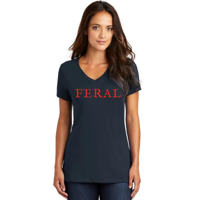 Feral Girl Summer Women's V-Neck T-Shirt