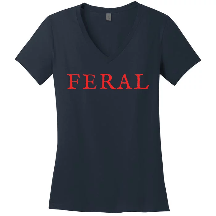 Feral Girl Summer Women's V-Neck T-Shirt