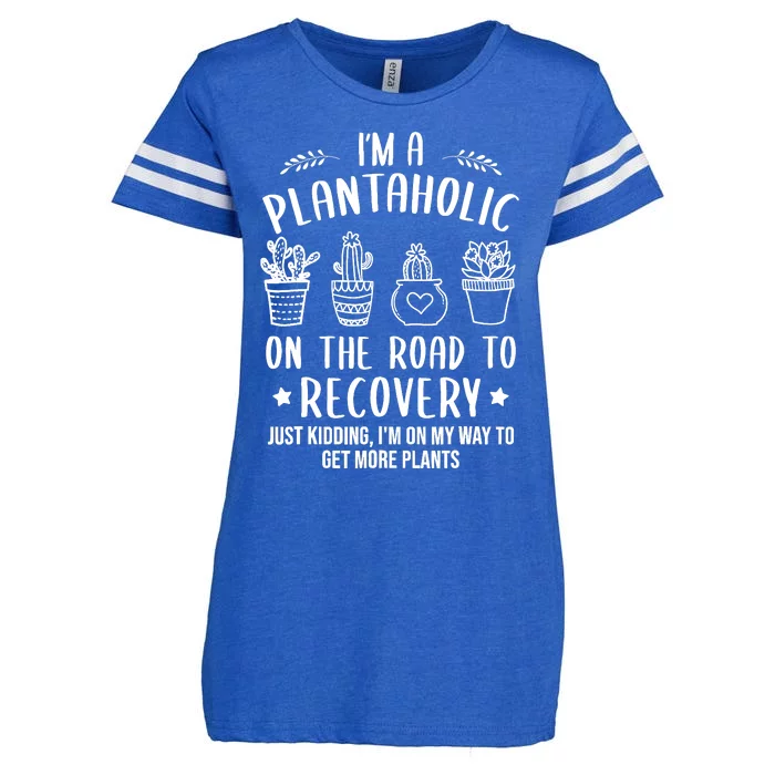 Funny Gardening Succulent Plants Lover IM A Plantaholic Enza Ladies Jersey Football T-Shirt