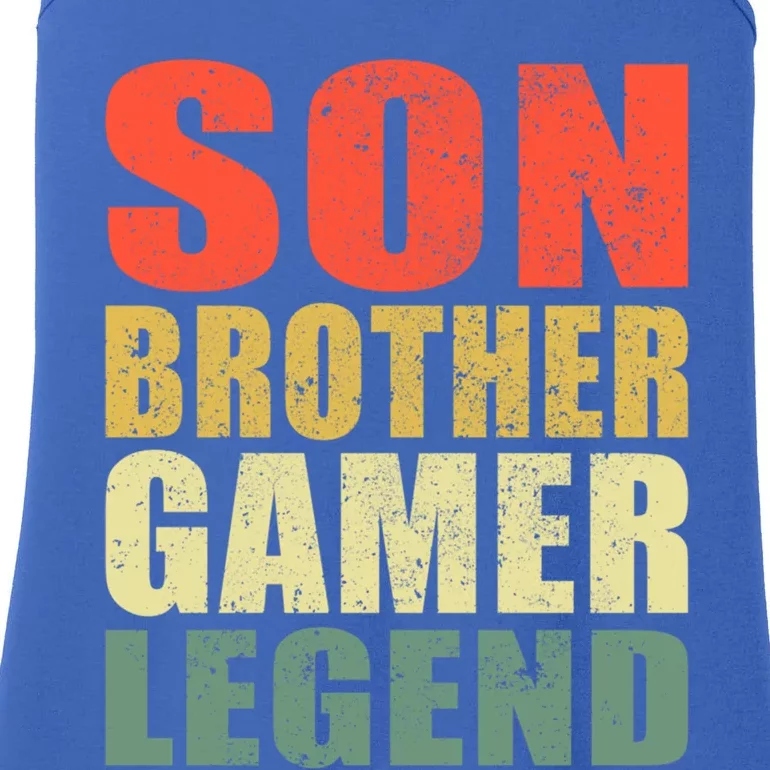 Funny Gaming Son Brother Gamer Legend Retro Gift Ladies Essential Tank