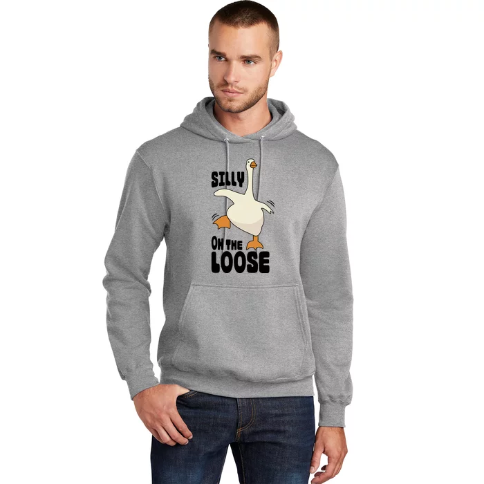 Funny Goose Saying Silly Goose On The Loose Hoodie