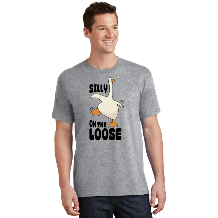 Funny Goose Saying Silly Goose On The Loose T-Shirt