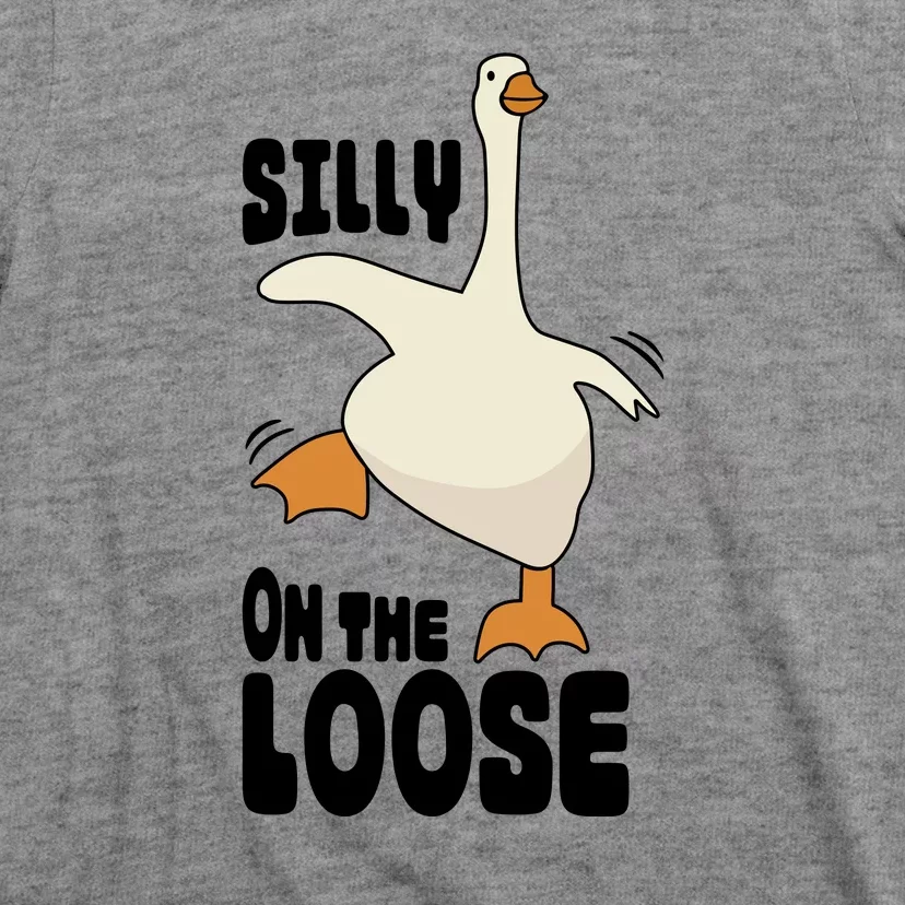 Funny Goose Saying Silly Goose On The Loose T-Shirt