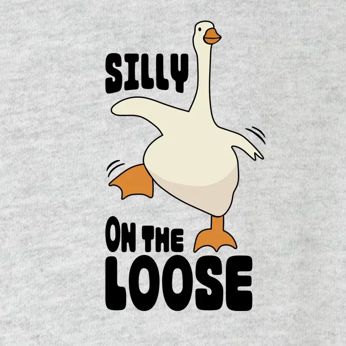 Funny Goose Saying Silly Goose On The Loose Toddler Long Sleeve Shirt