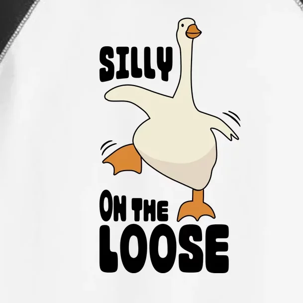 Funny Goose Saying Silly Goose On The Loose Toddler Fine Jersey T-Shirt