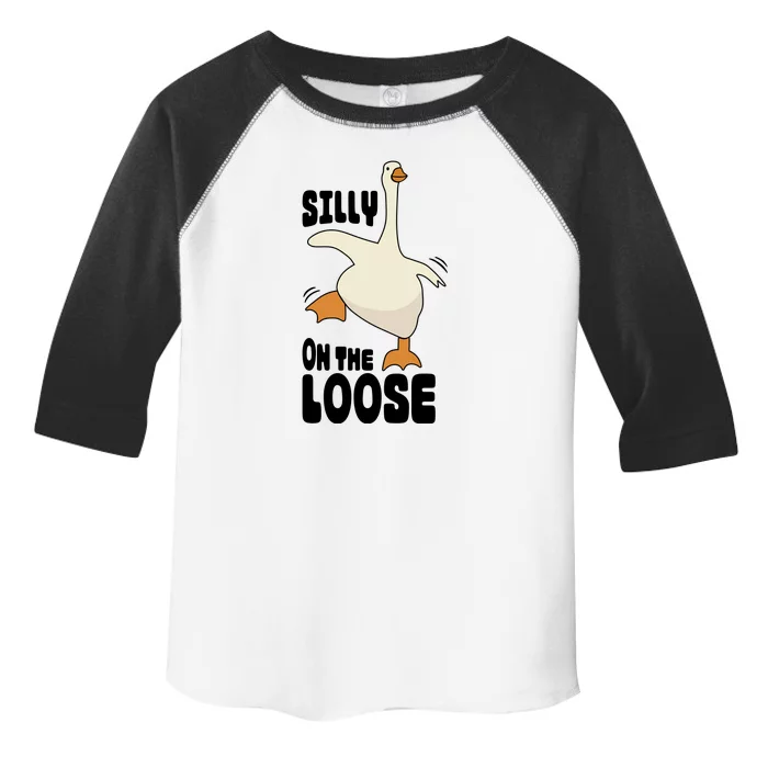 Funny Goose Saying Silly Goose On The Loose Toddler Fine Jersey T-Shirt