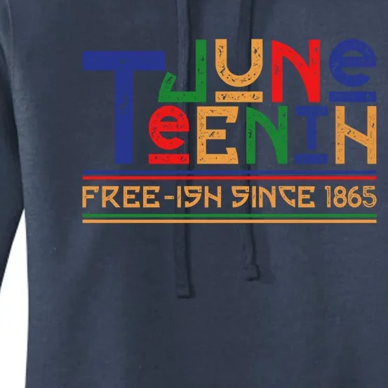 Freemeaningful Giftish Since 1865 Juneteenth African Black Independence Cool Gif Women's Pullover Hoodie