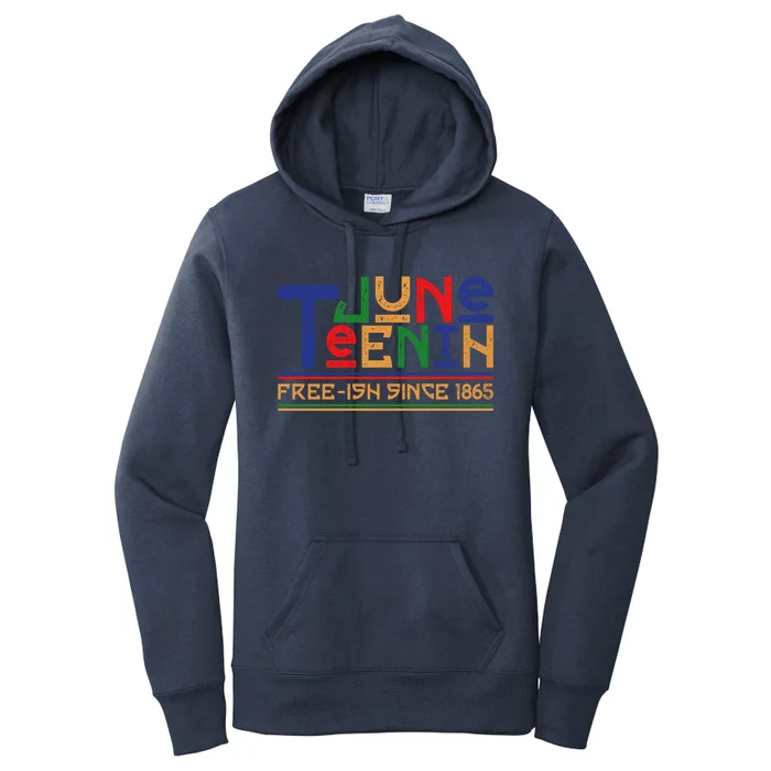 Freemeaningful Giftish Since 1865 Juneteenth African Black Independence Cool Gif Women's Pullover Hoodie