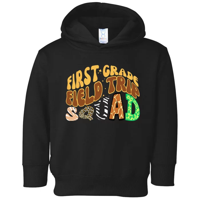 First Grade Students School Zoo Field Trip Squad Matching Toddler Hoodie