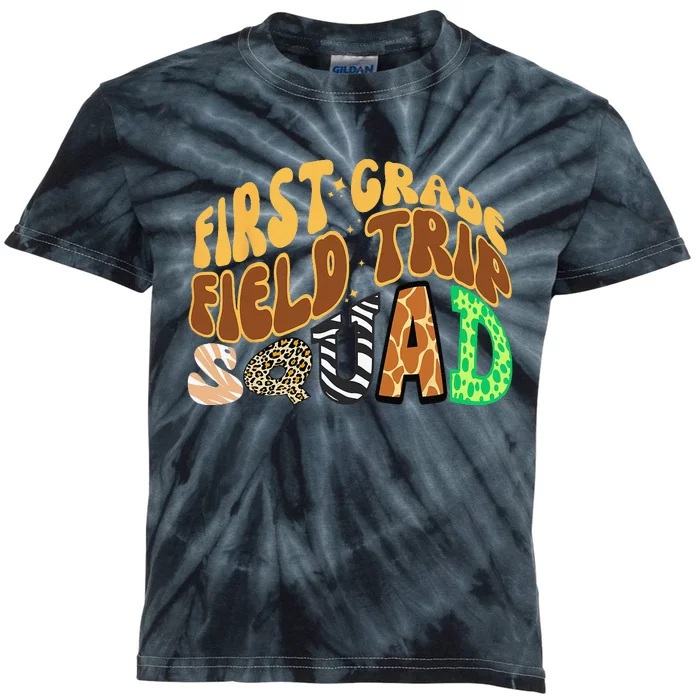 First Grade Students School Zoo Field Trip Squad Matching Kids Tie-Dye T-Shirt