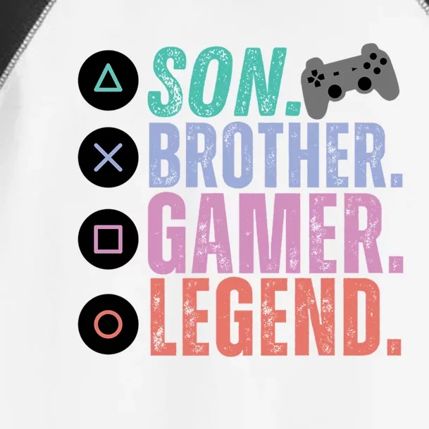 Funny Gaming Son Brother Gamer Legend Toddler Fine Jersey T-Shirt