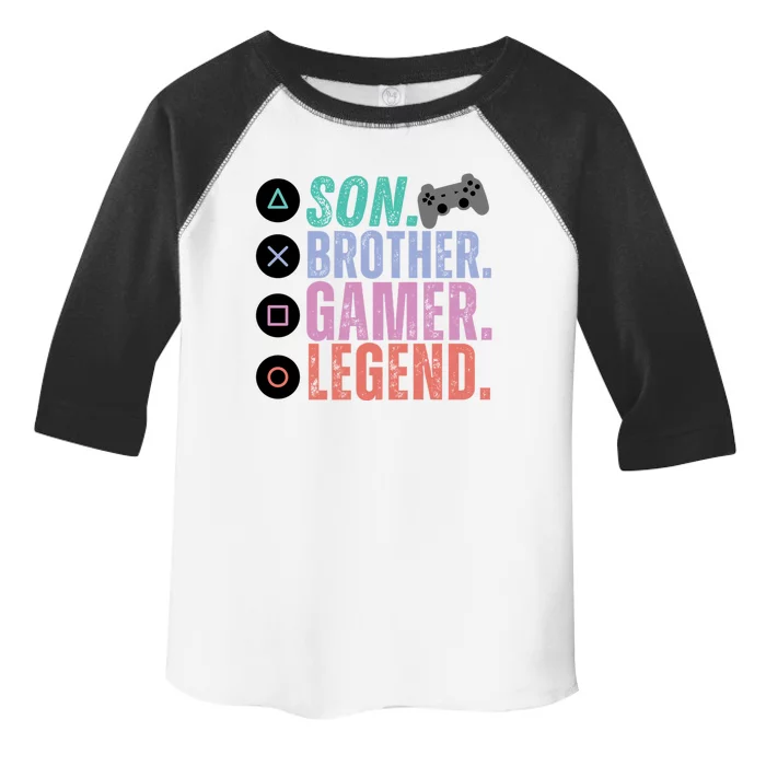 Funny Gaming Son Brother Gamer Legend Toddler Fine Jersey T-Shirt