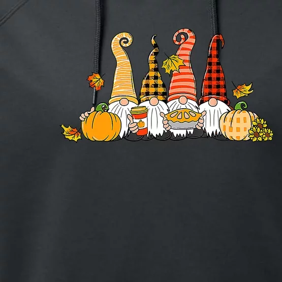 Fall Gnome Shirt Gnomes Hello Fall Thanksgiving Autumn Gifts Performance Fleece Hoodie