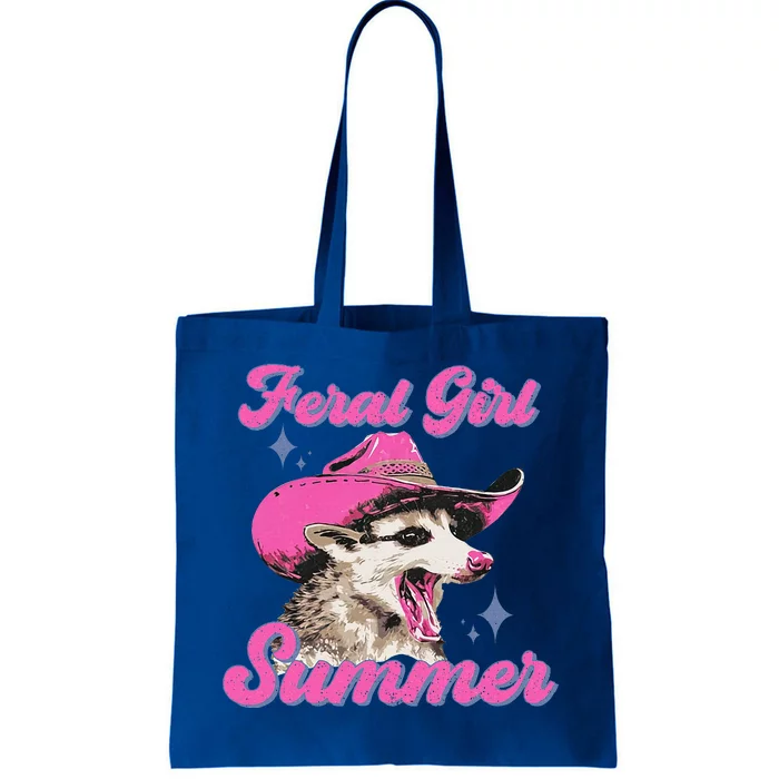 Feral Girl Summer Opossum Tote Bag