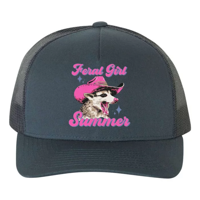 Feral Girl Summer Opossum Yupoong Adult 5-Panel Trucker Hat