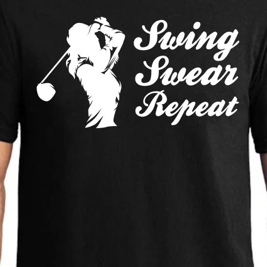 Funny Golf Swing Swear Repeat Female Golfer Version Pajama Set