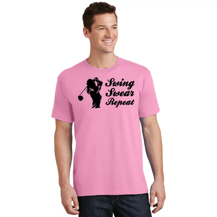 Funny Golf Swing Swear Repeat Female Golfer Version T-Shirt