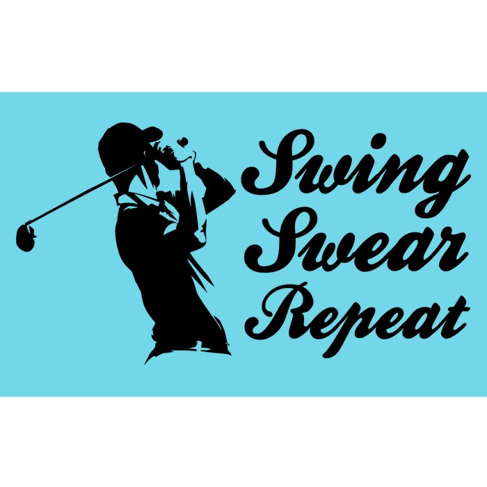 Funny Golf Swing Swear Repeat Male Golfer Version Bumper Sticker