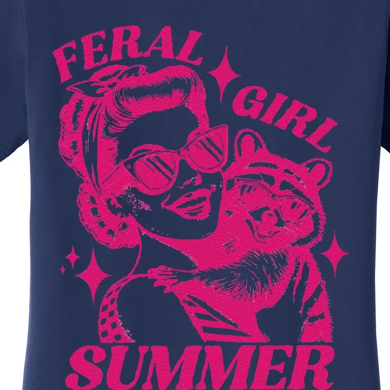 Feral Girl Summer Funny Feral Girl Summer Women's T-Shirt