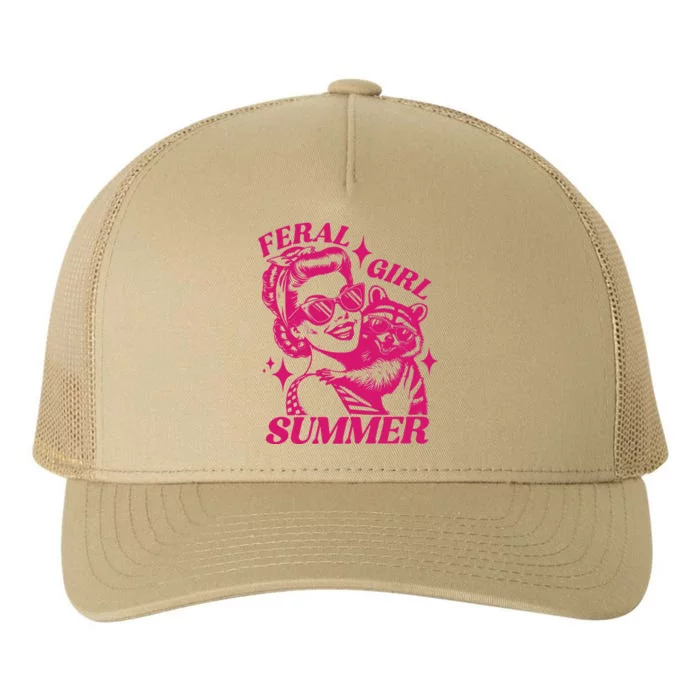 Feral Girl Summer Funny Feral Girl Summer Yupoong Adult 5-Panel Trucker Hat