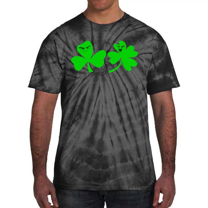 Funny Green Shamrock Clover Irish Lucky St Patrick's Day Tie-Dye T-Shirt