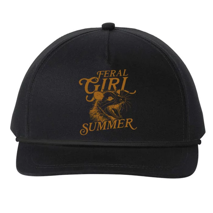 Feral Girl Summer Funny Snapback Five-Panel Rope Hat