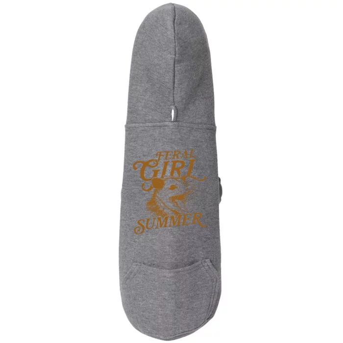 Feral Girl Summer Funny Doggie 3-End Fleece Hoodie