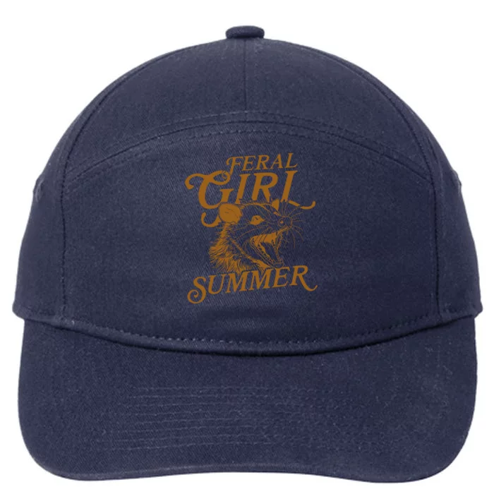 Feral Girl Summer Funny 7-Panel Snapback Hat