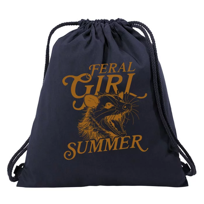 Feral Girl Summer Funny Drawstring Bag