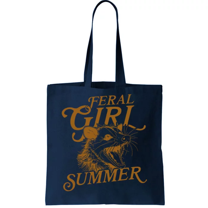 Feral Girl Summer Funny Tote Bag