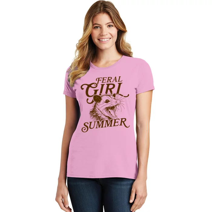 Feral Girl Summer Funny Women's T-Shirt