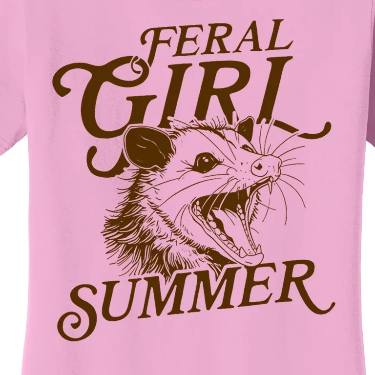 Feral Girl Summer Funny Women's T-Shirt