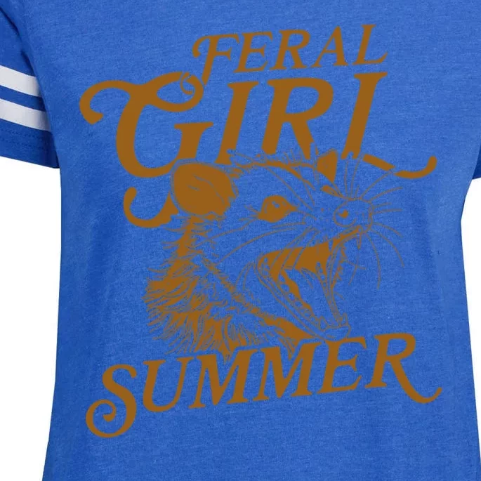 Feral Girl Summer Funny Enza Ladies Jersey Football T-Shirt